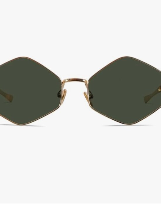 Narrow Green Sunglasses main image 5